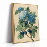 Blue Blooms and the Last of the Plums