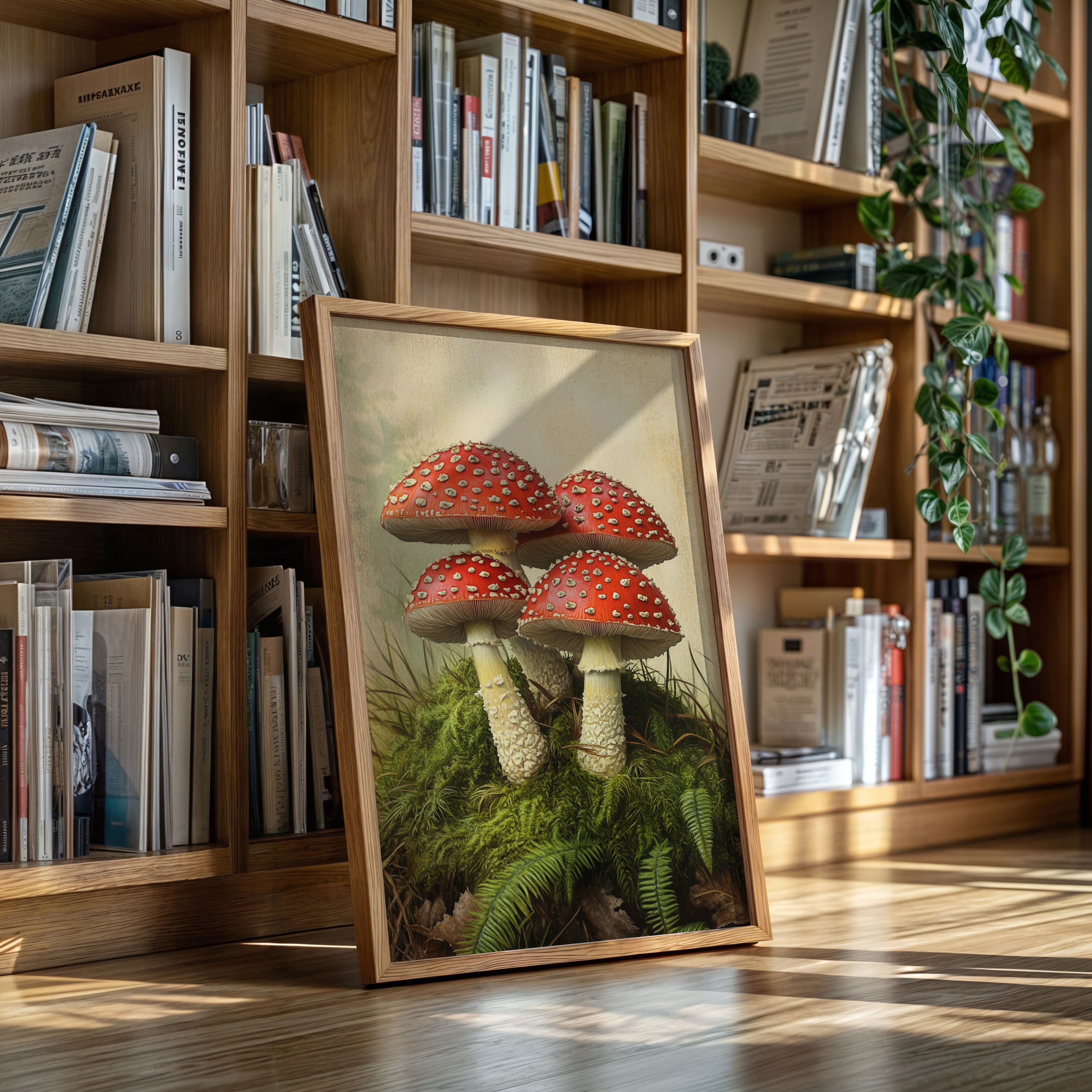 Crimson Mushrooms Emerge
