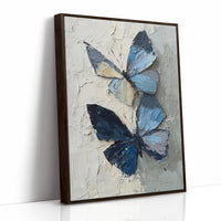 Blue Duet On Weathered Plaster