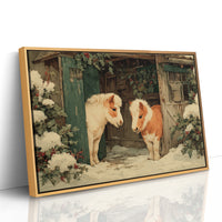 Ponies at the Barn Door