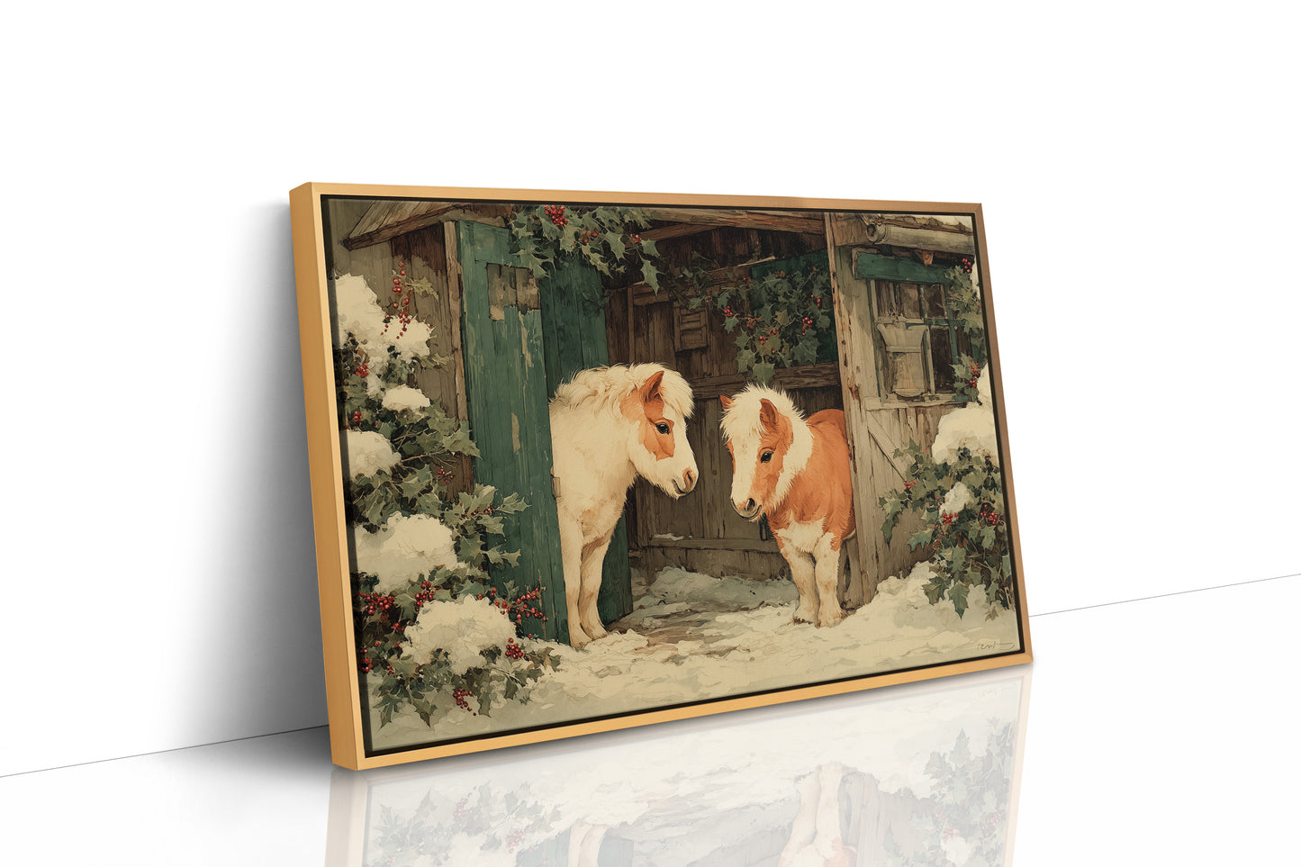 Ponies at the Barn Door