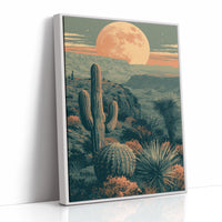 Coral Moon Over the Canyon