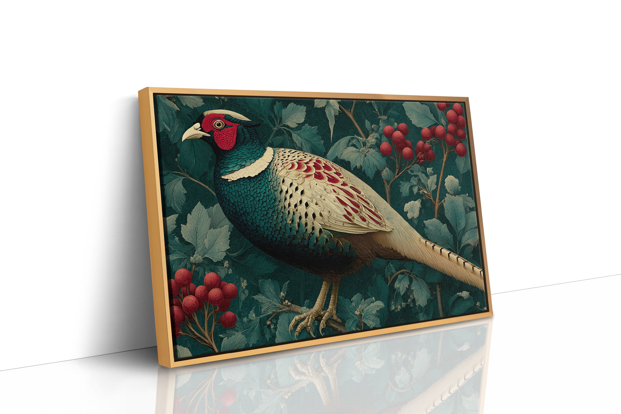 Pheasant Among the Holly