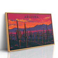 Arizona Saguaro Sunset Silhouettes