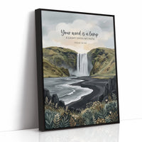 Your Word Is a Lamp: Icelandic Waterfall Shore