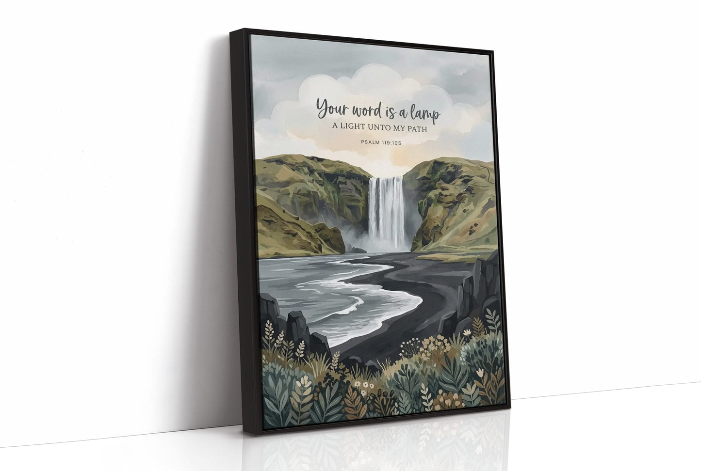 Your Word Is a Lamp: Icelandic Waterfall Shore