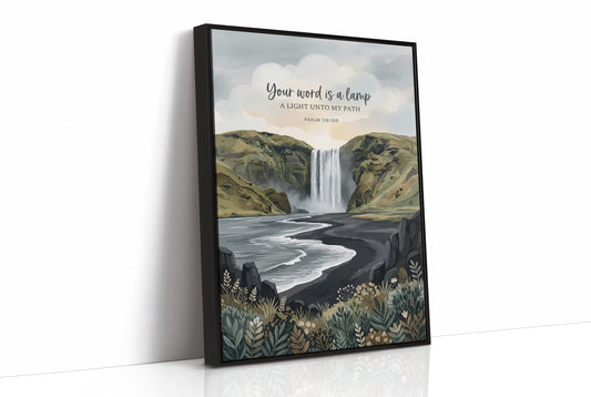 Your Word Is a Lamp: Icelandic Waterfall Shore