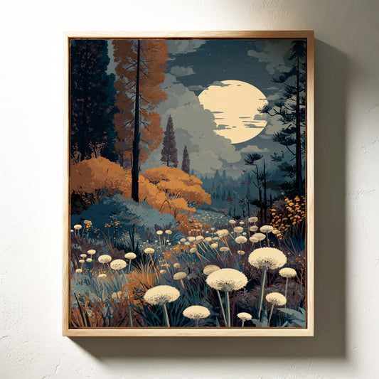 Moonlit Meadow's Gentle Embrace