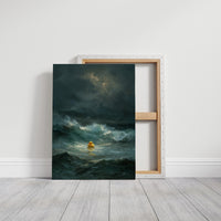 Tiny Yellow Against Raging Seas