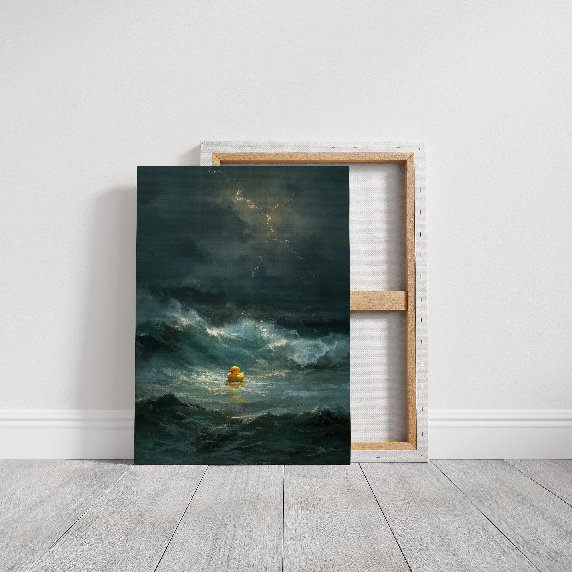 Tiny Yellow Against Raging Seas