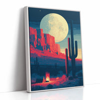 Campfire Under a Desert Moon