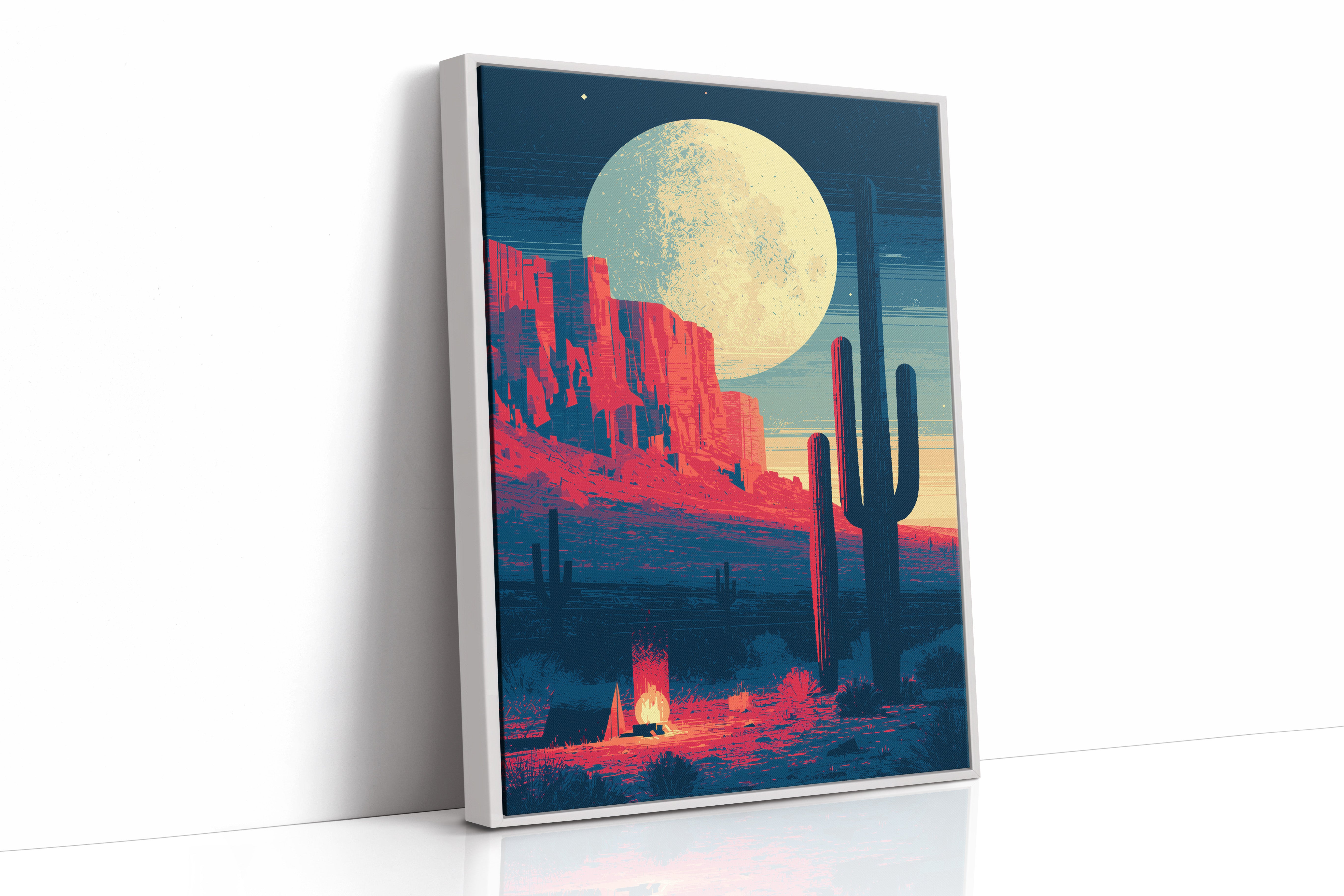 Campfire Under a Desert Moon