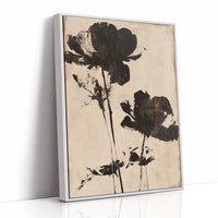 Ink Poppies on Linen