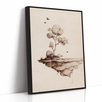 Floating Island Whispers Sepia Secrets