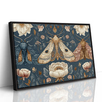 Night Moths Among Blooming Peonies