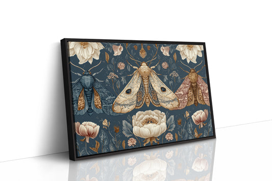 Night Moths Among Blooming Peonies