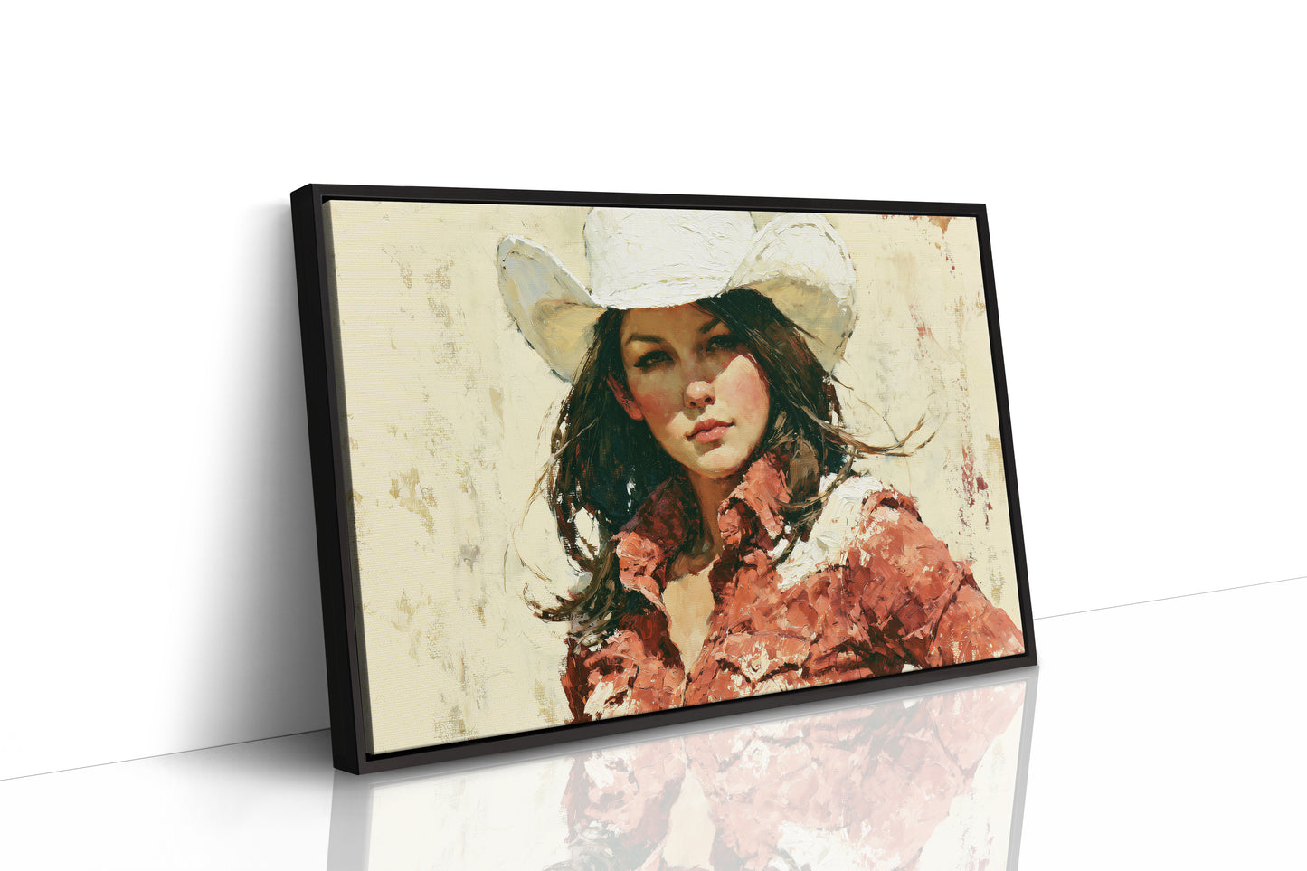 Close-Up Coral Shirt Cowgirl