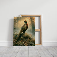 Pheasant at Dawn — Golden Mist Autumn Painting