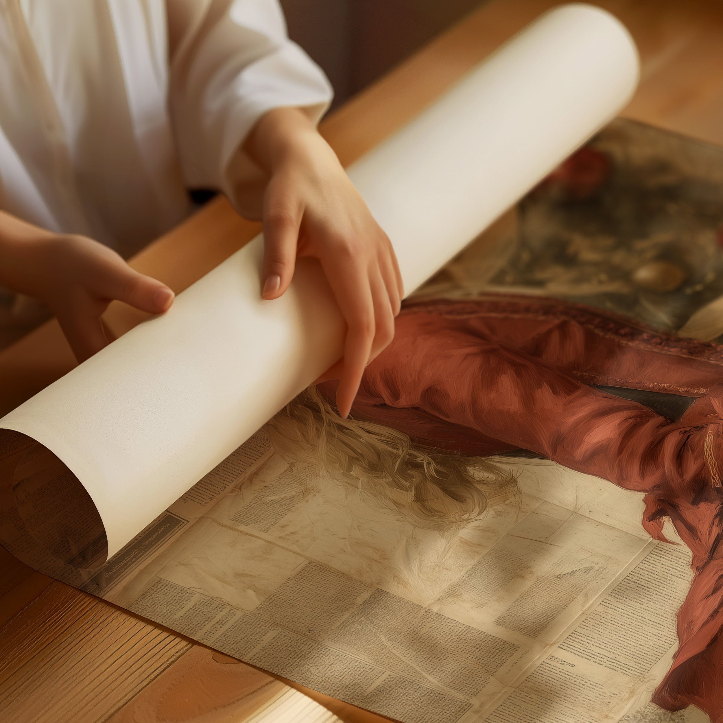 Crimson Tales Meet Winter's Glow