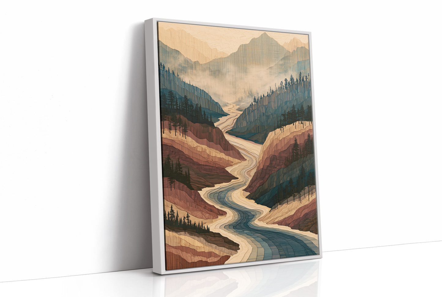 Winding River in Marquetry