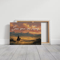 Lone Rider Faces Amber Horizon