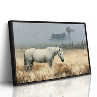 White Mare at the Windmill Farm