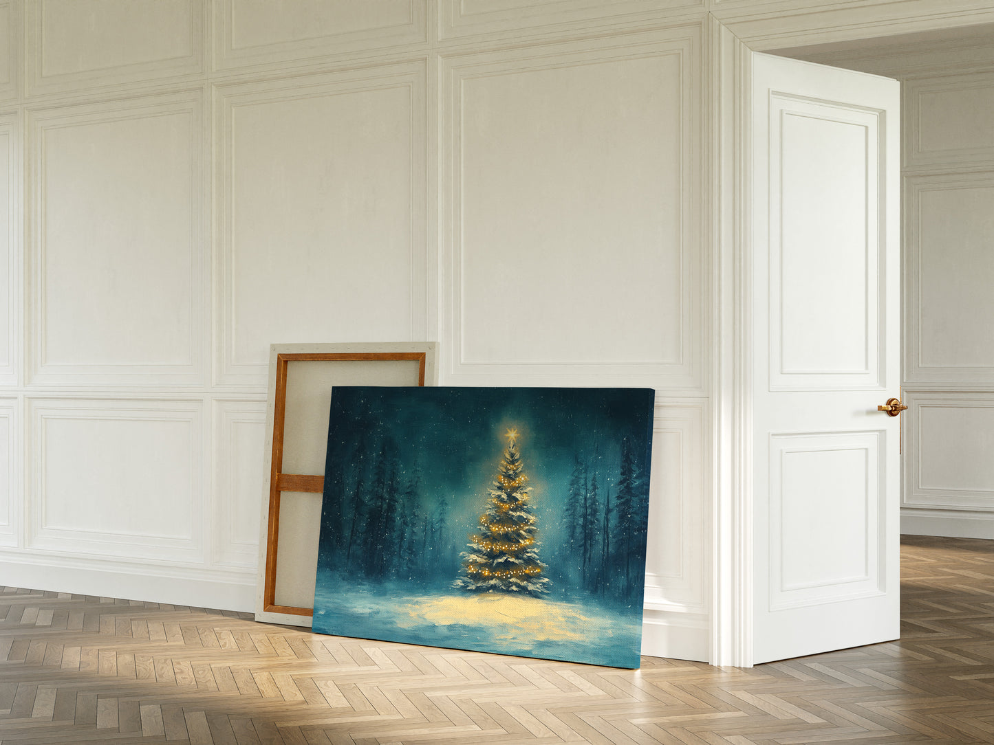 Winter's Light Dances Through Pines