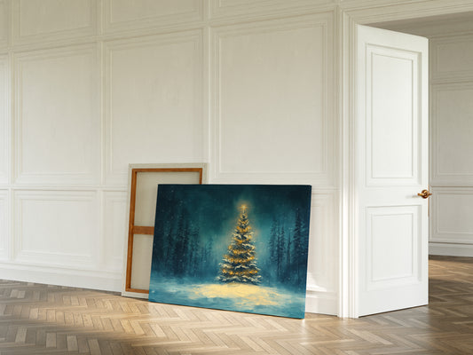 Winter's Light Dances Through Pines