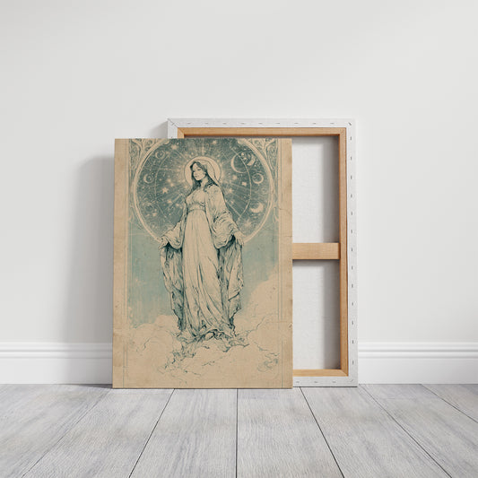 Our Lady of Stars — Art Nouveau Celestial Devotional Print