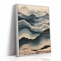 Waves of Wood in Blue and Blush