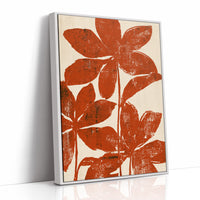 Rust Red Silhouette Blooms