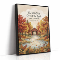 The Steadfast Love of the Lord: Covered Bridge Autumn Stream