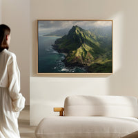 Emerald Peaks Touch Pacific Skies
