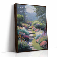 Steps Rise Through Blooming Hillside