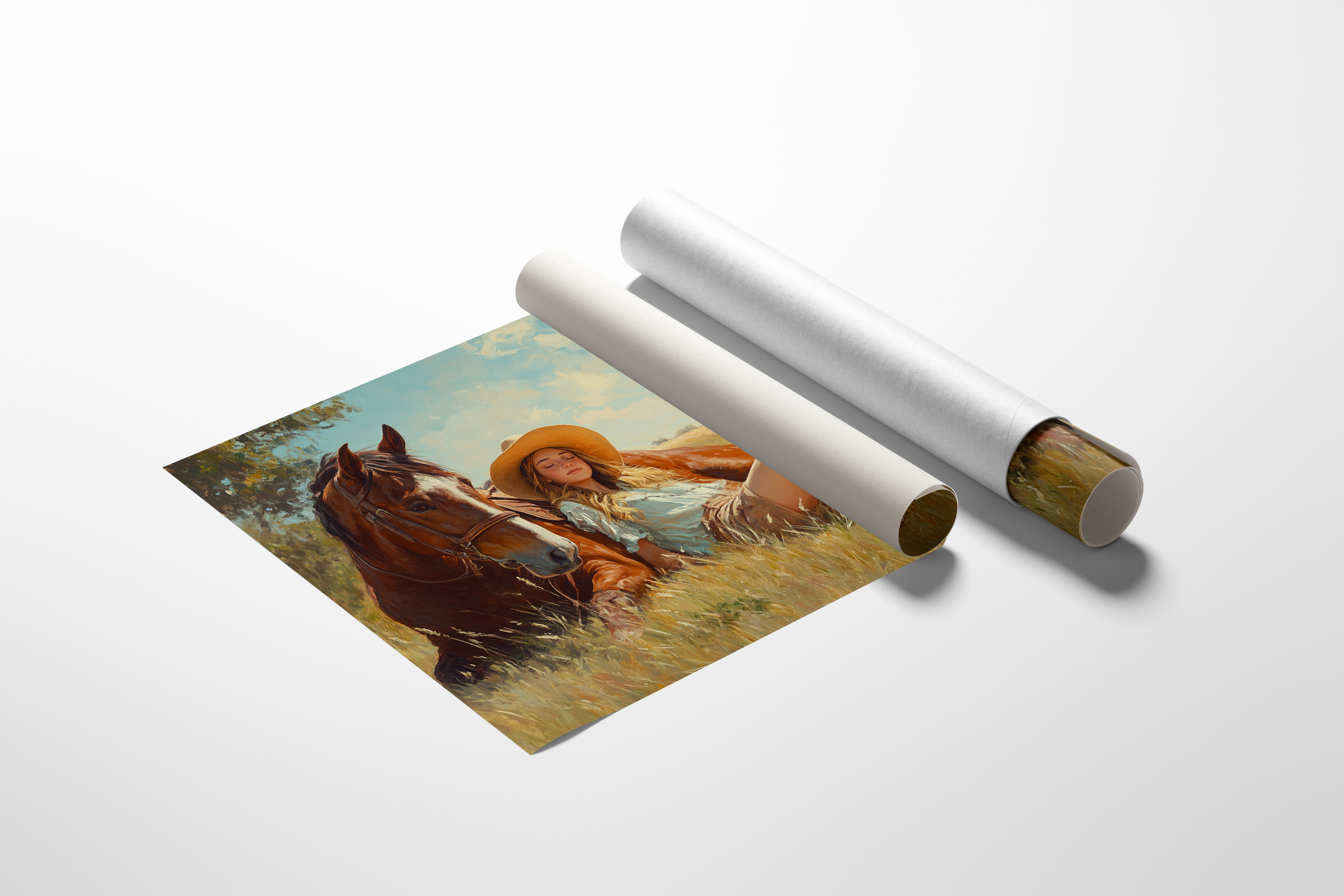 Cowgirl Daydream in Summer Grass