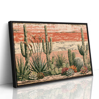 Succulent Garden on Coral Planks