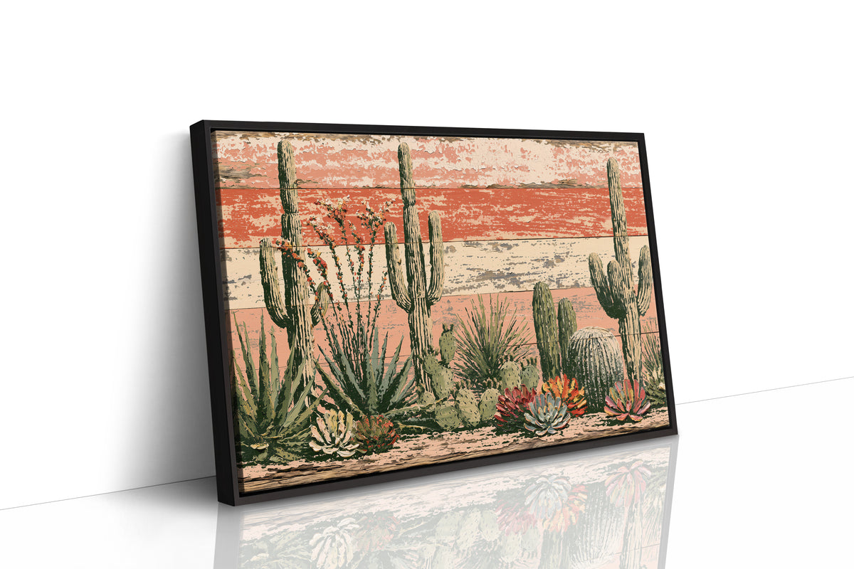 Succulent Garden on Coral Planks