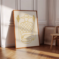 Golden Harvest In Simple Lines