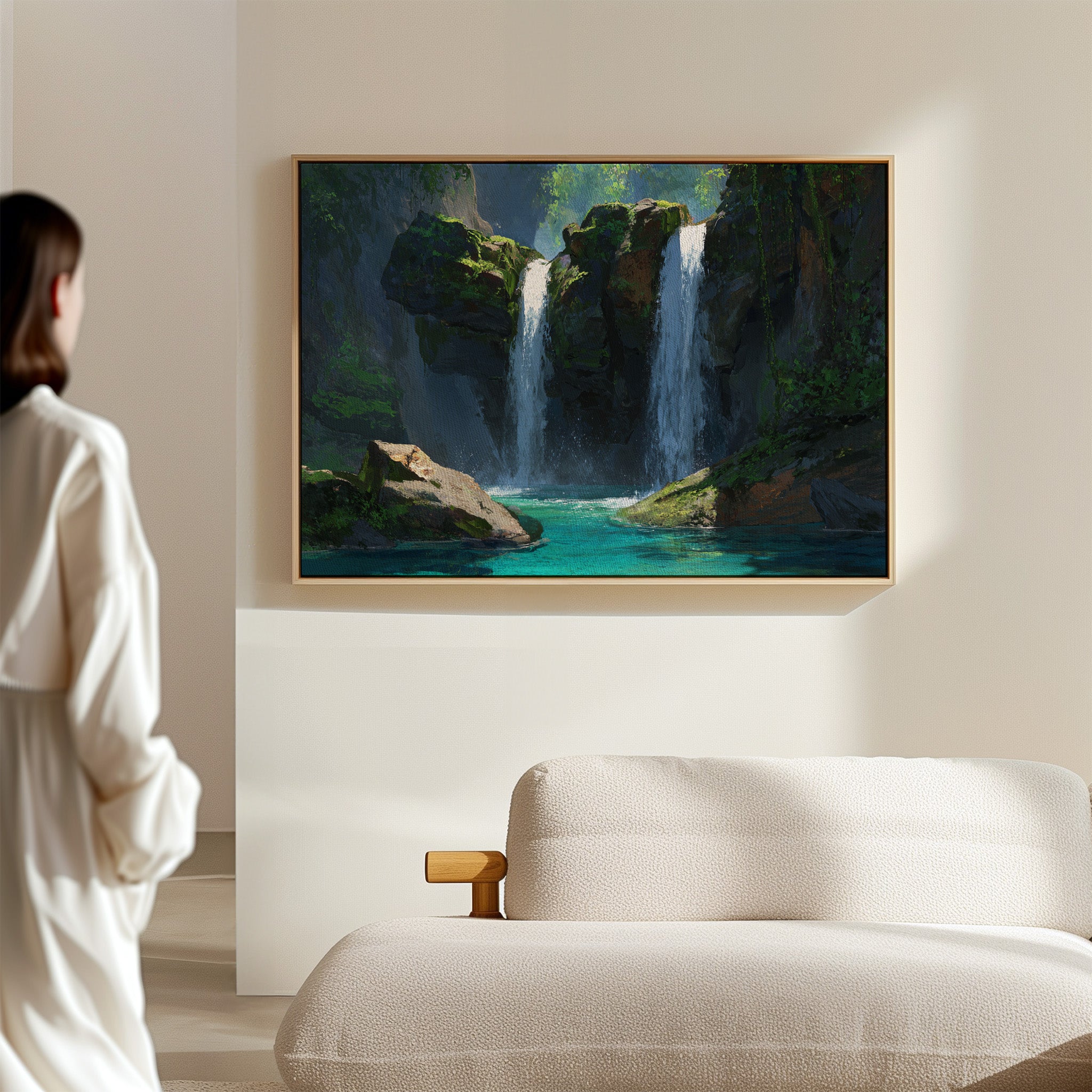 Sacred Waters Dance Between Cliffs
