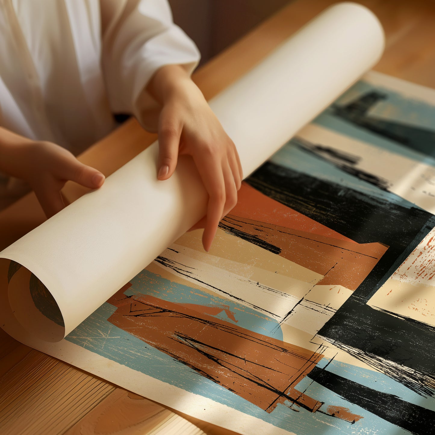 Herd Watcher Mid-Century Print