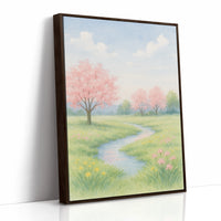 Spring Stream and Blossom Path