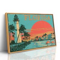 Florida Sunset Flamingo Shore