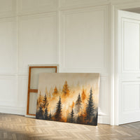 Evergreens Dance In Golden Light