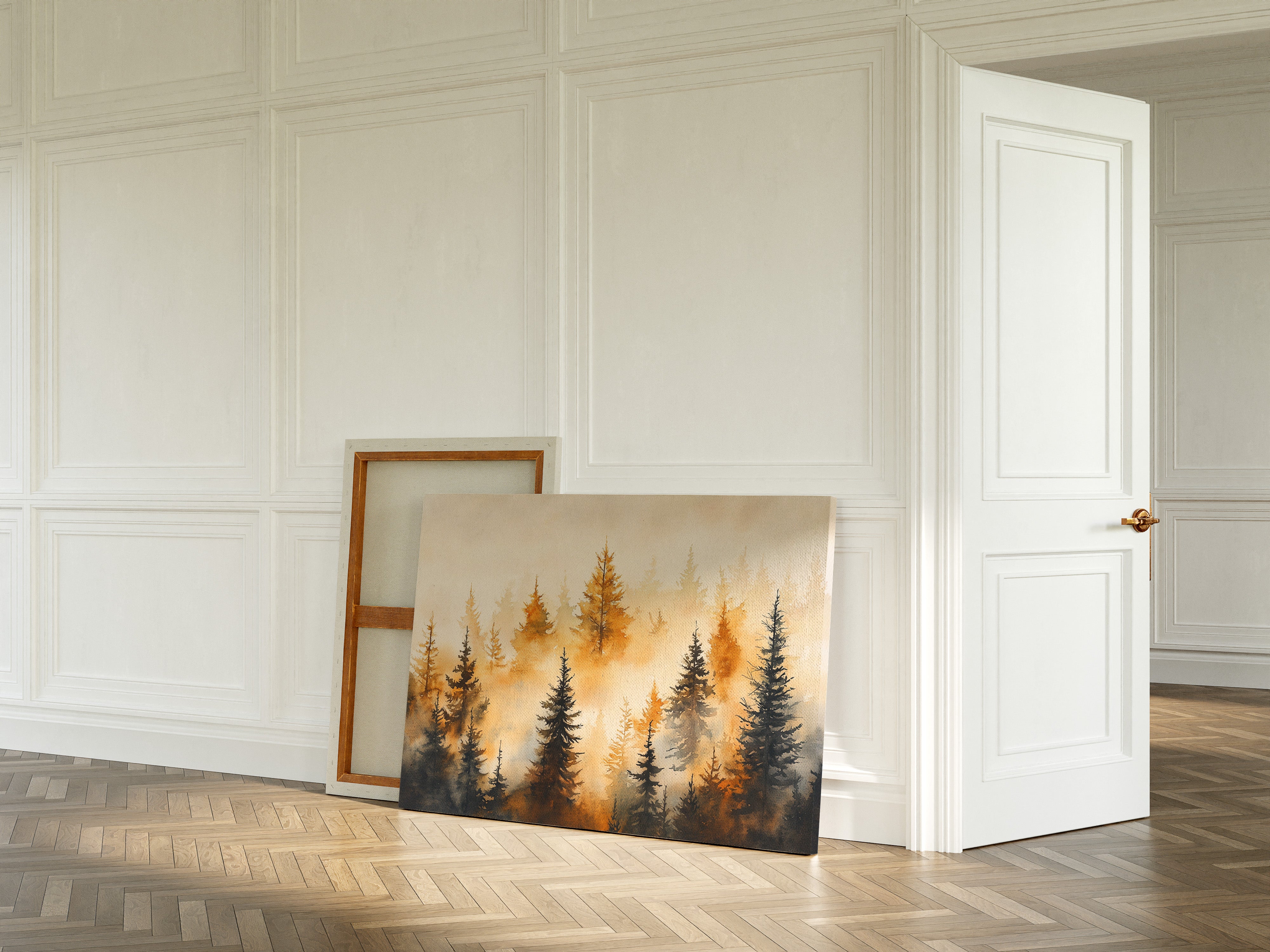 Evergreens Dance In Golden Light
