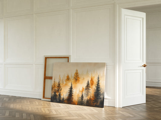 Evergreens Dance In Golden Light