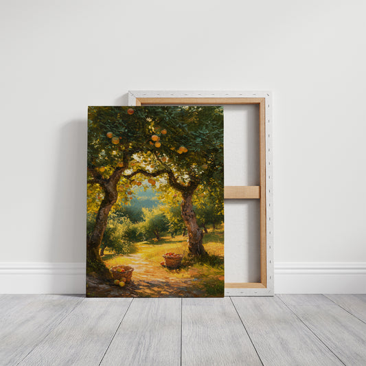 Orchard Path In Golden Hour