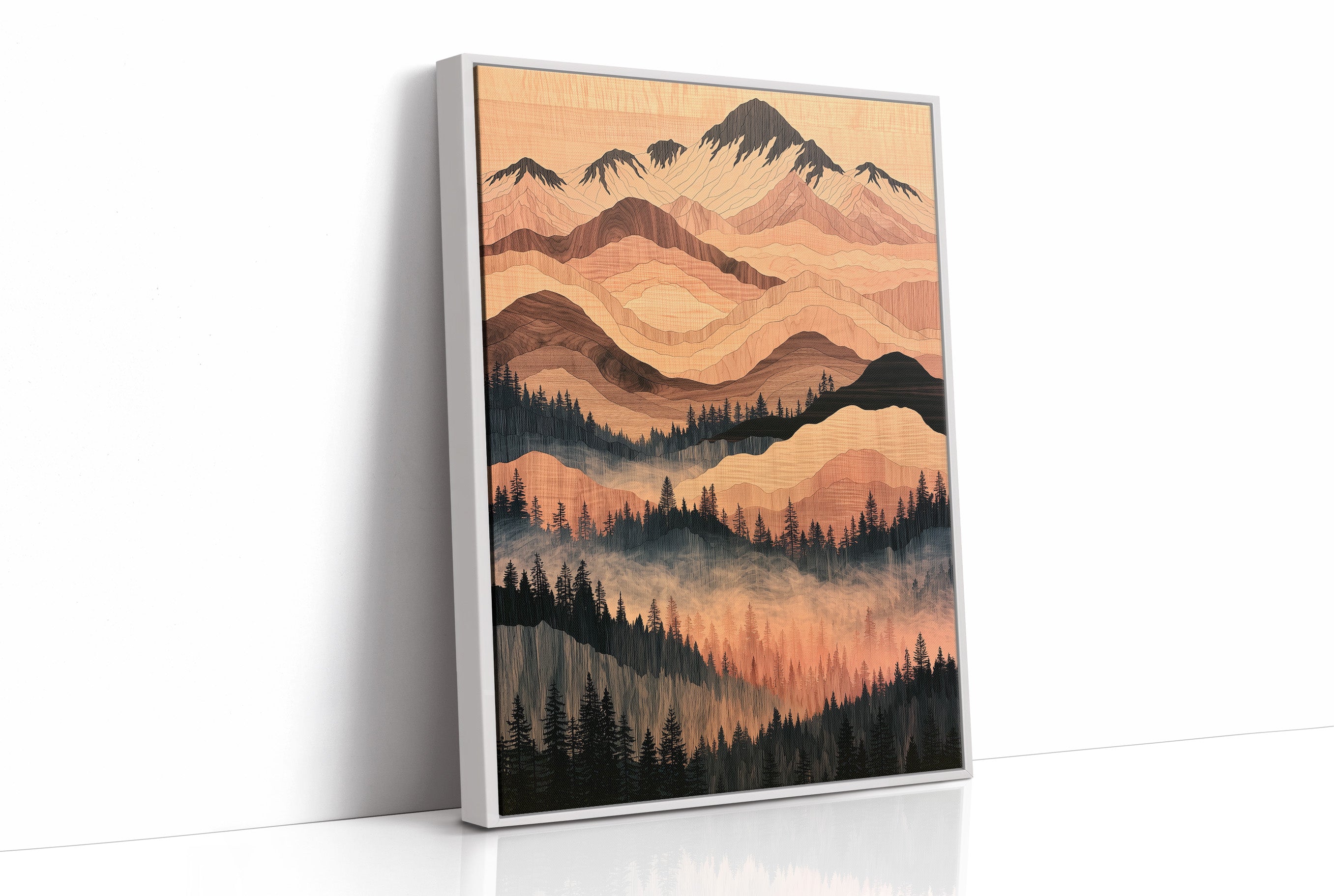 Woodgrain Peaks at Dusk