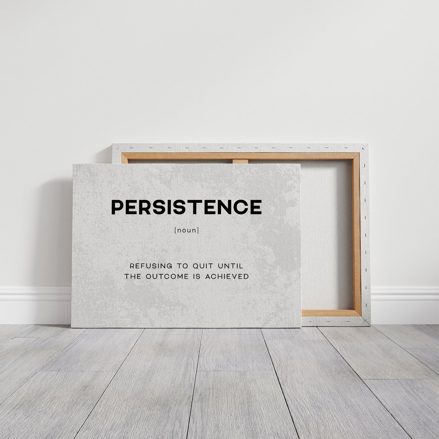 Persistence Definition Canvas Art | Bold Motivational Typography Print for Home Office, Gym or Entrepreneur Décor