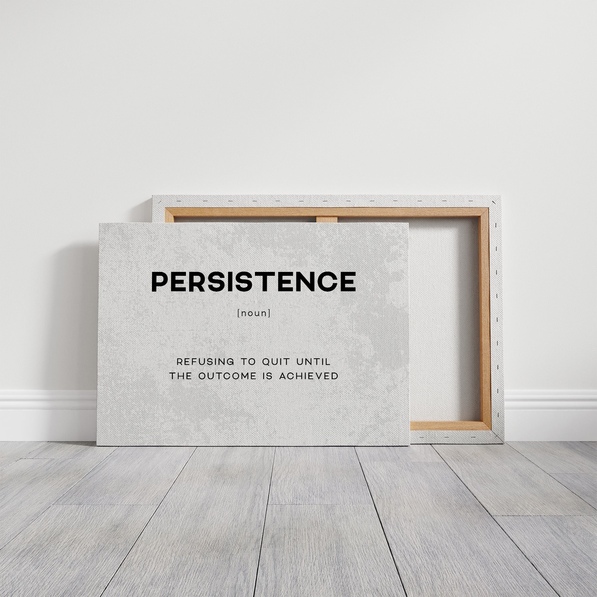 Persistence Definition Canvas Art | Bold Motivational Typography Print for Home Office, Gym or Entrepreneur Décor