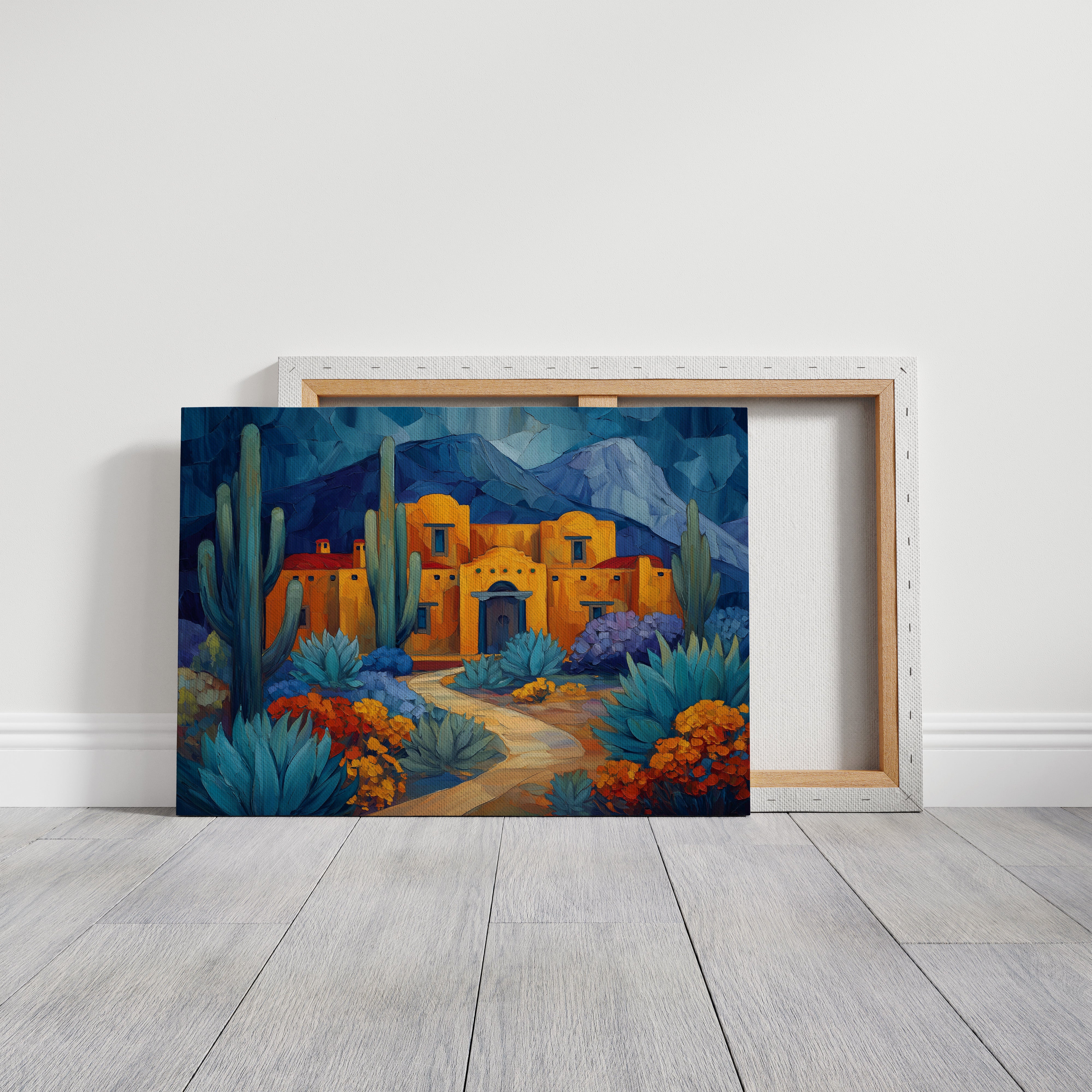Saguaros Dance By Adobe Moonlight